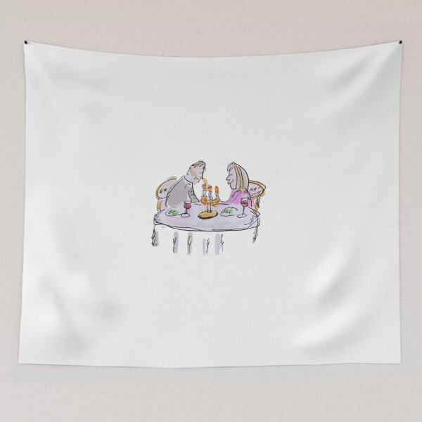 Item preview, Having a meal at a posh restaurant designed and sold by Inky Fingers Illustrations.