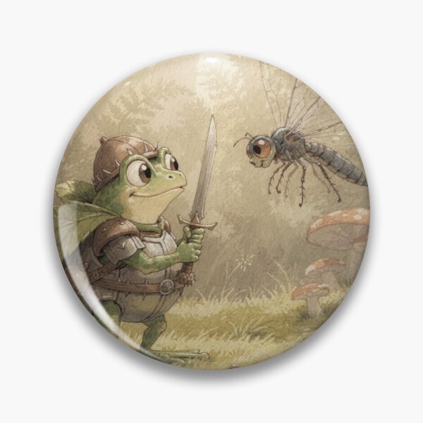 Item preview, Frog Knight Acorn Armour Cottagecore Art designed and sold by PictorialWhimsy.