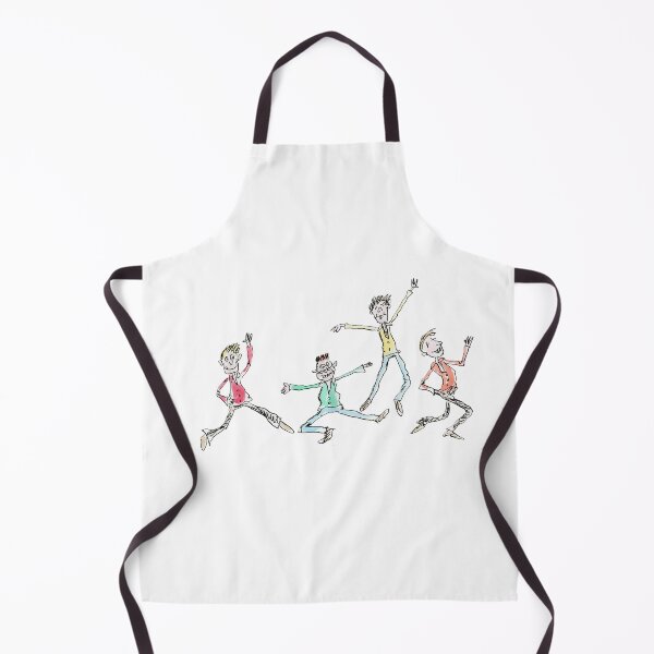 Item preview, 4 lads dancing happily designed and sold by Inky Fingers Illustrations.