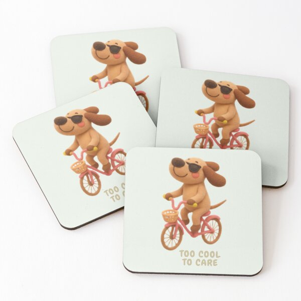 Item preview, Too Cool To Care Cool Dog With Sunglasses Sticker designed and sold by Siti Hoiriyah.