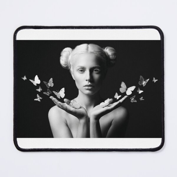 Item preview, Fine Art Chiaroscuro Portrait with Ethereal Butterflies designed and sold by marianka91.