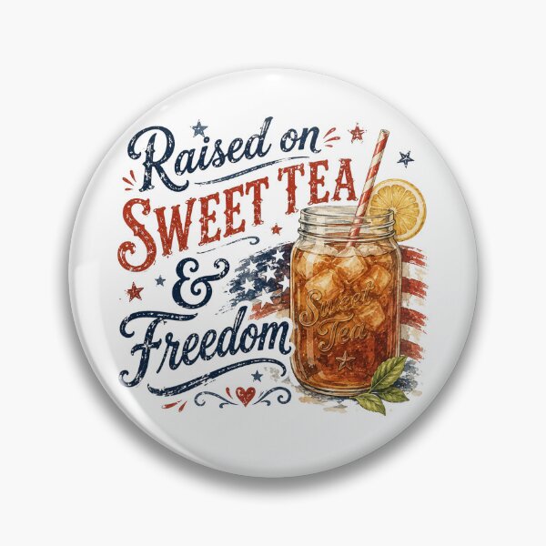 Item preview, Raised on Sweet Tea & Freedom | Patriotic Southern Tea Design designed and sold by Brainy Bites19.