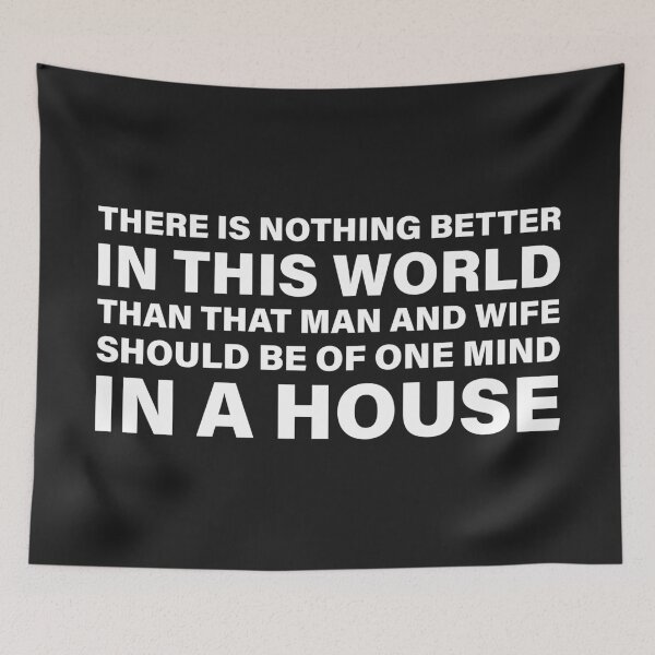 Item preview, Nothing Better Than When Man and Wife Are of One Mind — The Odyssey Quote (Black Version) designed and sold by LiteraryRelics.