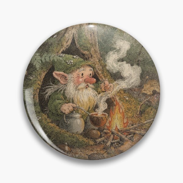 Item preview, Moss Gnome Brewing Acorn Tea Folk Art designed and sold by PictorialWhimsy.