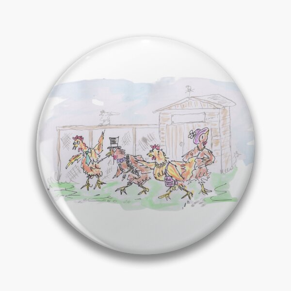 Item preview, Chickens in fancy dress designed and sold by Inky Fingers Illustrations.