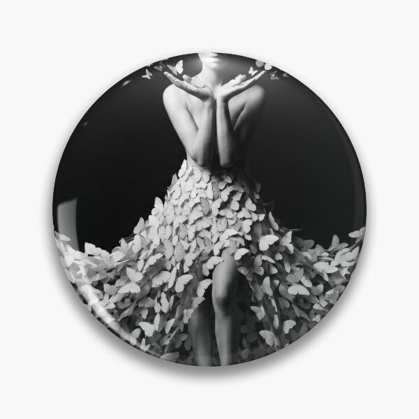 Item preview, Fine Art Chiaroscuro Portrait with Ethereal Butterflies designed and sold by marianka91.