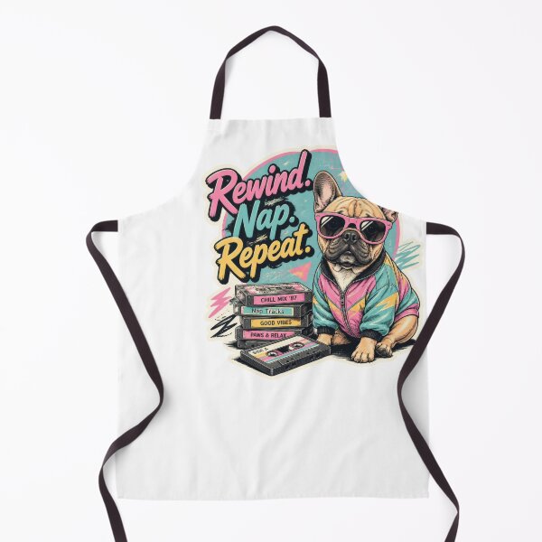 Item preview, French Bulldog Retro Cassette – Rewind Nap Repeat Funny Dog Design designed and sold by olenapetol.