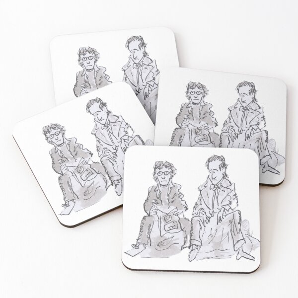 Item preview, Withnail and I sitting on steps designed and sold by Inky Fingers Illustrations.