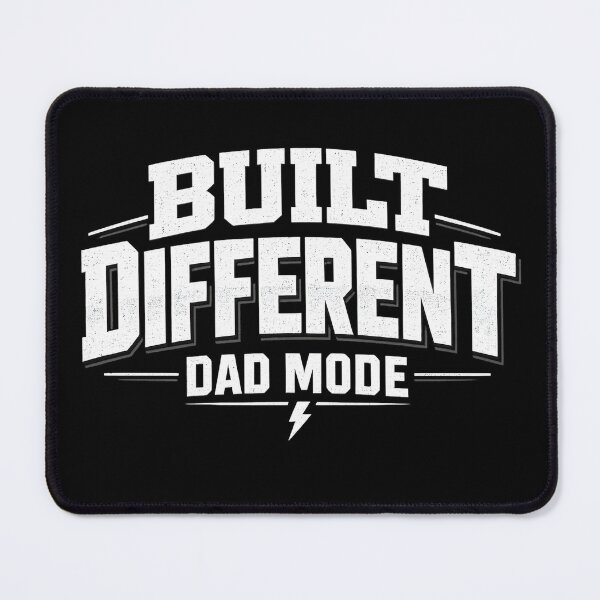 Item preview,  Built Different Dad Mode Funny Fathers Day Gift Athletic Typography T-Shirt designed and sold by VaultVibes.