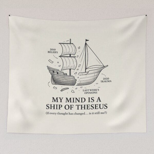 Item preview, My Mind is a Ship of Theseus – Philosophy T-Shirt designed and sold by PHILOSOPHY-SWAG.