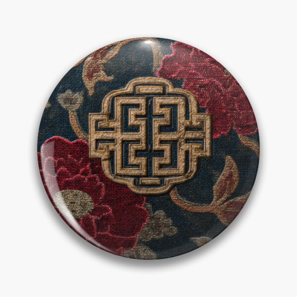 Item preview, Chinese Silk Floral Rug Red Peony Ornament designed and sold by GrinGalore.