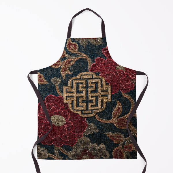 Item preview, Chinese Silk Floral Rug Red Peony Ornament designed and sold by GrinGalore.