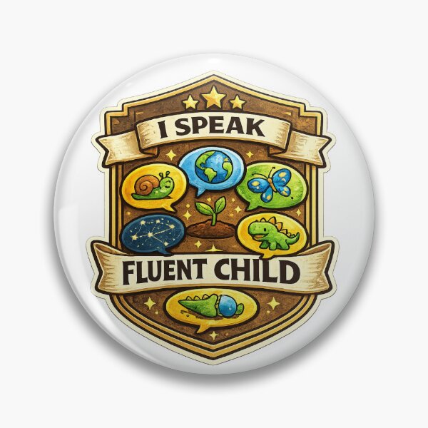 Item preview, I Speak Fluent Child Badge designed and sold by MforMontessori.