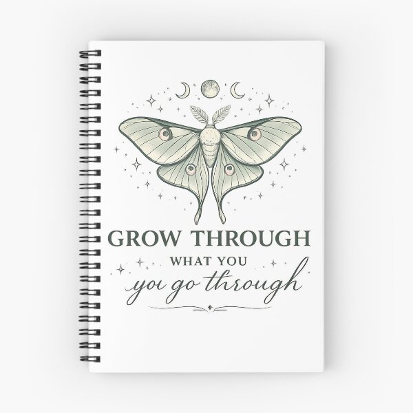 Item preview, Luna Moth Grow Through What You Go Through Shirt Celestial Moon Phase Tee Spiritual Transformation Gift Cottagecore Nature Shirt designed and sold by Moonveil_Studio.