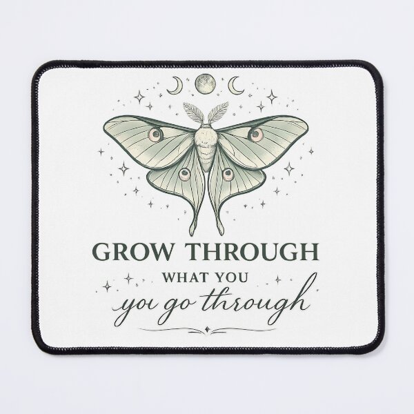 Item preview, Luna Moth Grow Through What You Go Through Shirt Celestial Moon Phase Tee Spiritual Transformation Gift Cottagecore Nature Shirt designed and sold by Moonveil_Studio.