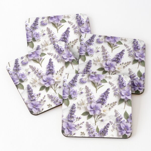 Item preview, Lavender Purple Floral Pattern designed and sold by IntelliMindDesigns.
