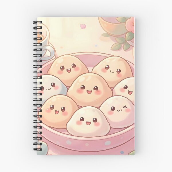 Item preview, Cute Kawaii Dumpling Tea Party – Pastel Dumplings with Flowers designed and sold by EmeraldeaArt.