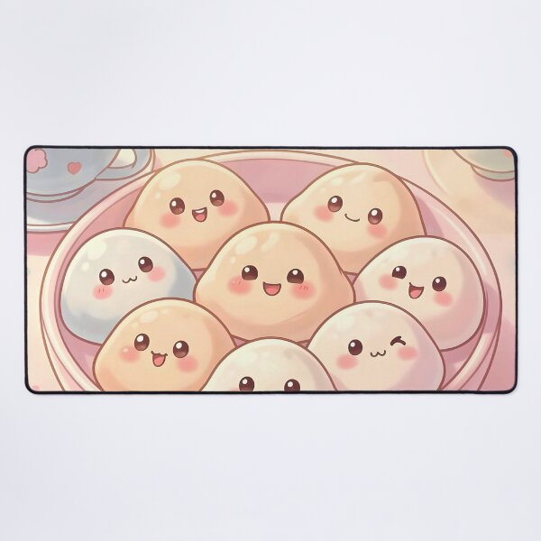 Item preview, Cute Kawaii Dumpling Tea Party – Pastel Dumplings with Flowers designed and sold by EmeraldeaArt.