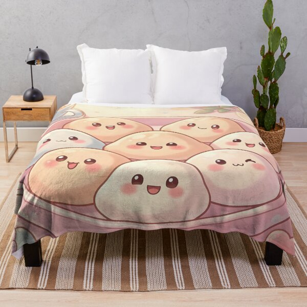 Item preview, Cute Kawaii Dumpling Tea Party – Pastel Dumplings with Flowers designed and sold by EmeraldeaArt.