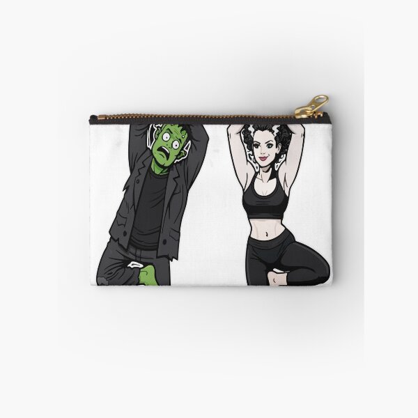 Item preview, "Yoga Baddies" Bride and Frankenstein at the Yoga Studio  designed and sold by judgehydrogen.