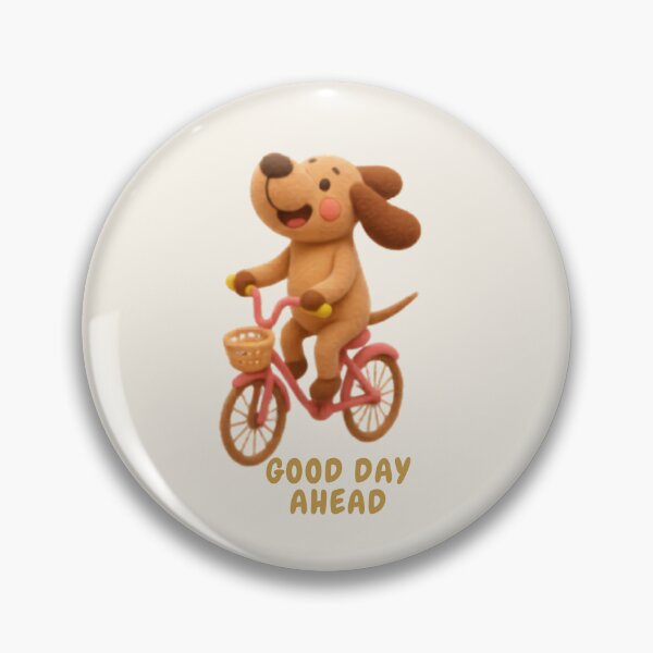 Item preview, Good Day Ahead Cute Bicycle Dog Motivation Sticker designed and sold by Siti Hoiriyah.