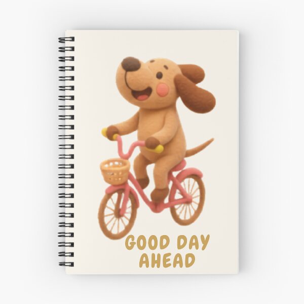 Item preview, Good Day Ahead Cute Bicycle Dog Motivation Sticker designed and sold by Siti Hoiriyah.