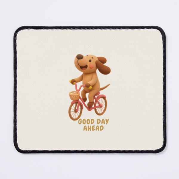 Item preview, Good Day Ahead Cute Bicycle Dog Motivation Sticker designed and sold by Siti Hoiriyah.