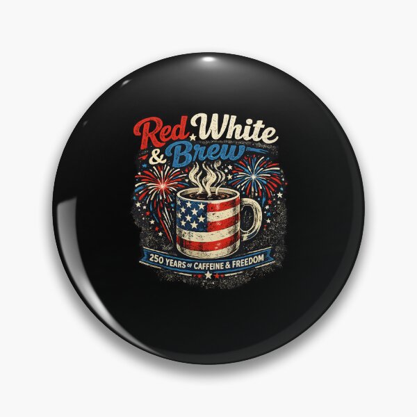 Item preview, Red White And Brew 250 Years Of Caffeine And Freedom Patriotic Coffee Design designed and sold by ostenlee.