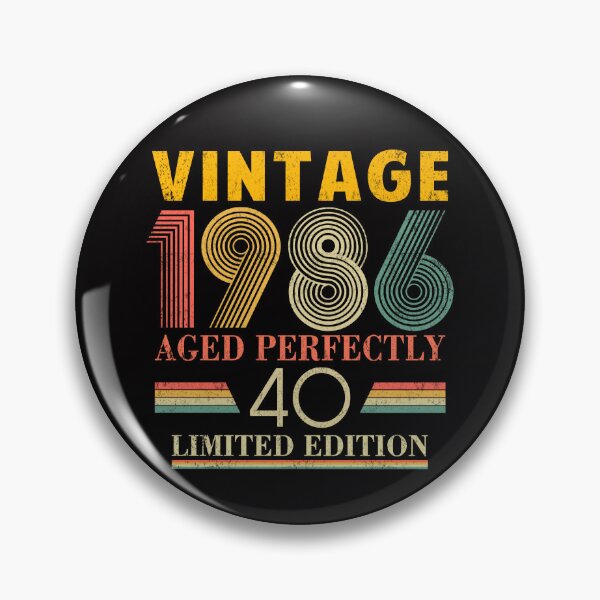 Item preview, Vintage 1986, 40th Birthday Aged Perfectly Retro Birthday Gift designed and sold by FernaRoje.