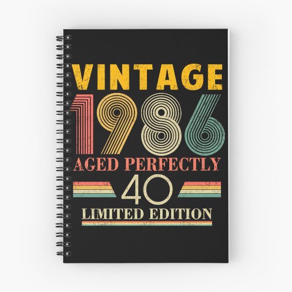 Item preview, Vintage 1986, 40th Birthday Aged Perfectly Retro Birthday Gift designed and sold by FernaRoje.