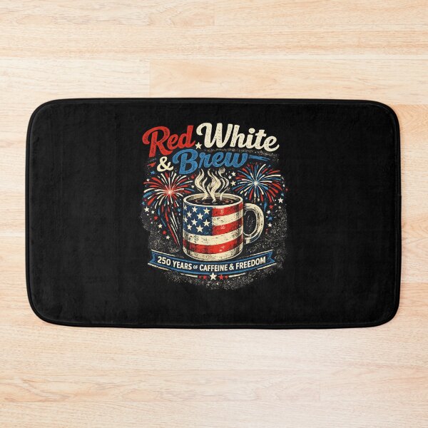 Item preview, Red White And Brew 250 Years Of Caffeine And Freedom Patriotic Coffee Design designed and sold by ostenlee.