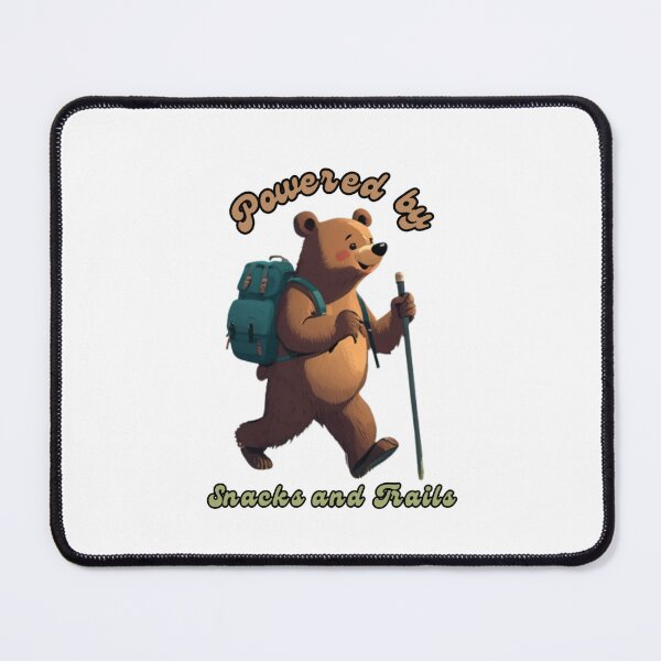 Item preview, Powered by Snacks and Trails - Cute Hiking Bear Adventure  designed and sold by madebyjulia7.
