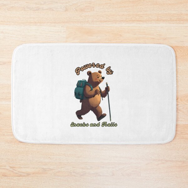 Item preview, Powered by Snacks and Trails - Cute Hiking Bear Adventure  designed and sold by madebyjulia7.