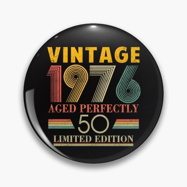 Item preview, Vintage 1976, 50th Birthday Aged Perfectly Retro Birthday Gift  designed and sold by FernaRoje.