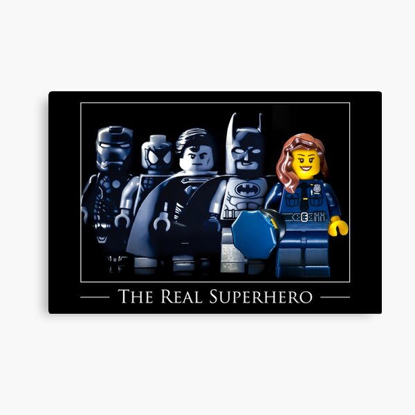 Item preview, Police Officer Gift - Police Gift for Police Officers - "The Real Superhero" (Female) designed and sold by TinyToyPics.