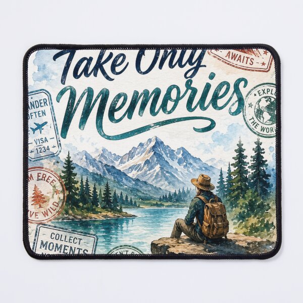 Item preview, Take Only Memories Watercolor Travel Adventure Sticker designed and sold by Omanut Studio — By Ashwin..