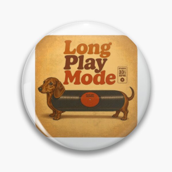Item preview, Dachshund Long Play Mode – Funny Vinyl Record Dog Retro Design designed and sold by olenapetol.