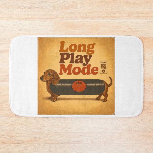 Item preview, Dachshund Long Play Mode – Funny Vinyl Record Dog Retro Design designed and sold by olenapetol.