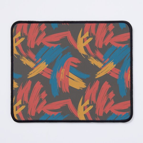 Item preview, Bold Expressionist Brushstroke Pattern | Vibrant Red Blue Yellow Abstract Seamless Repeat designed and sold by Midnight Veil Designs.
