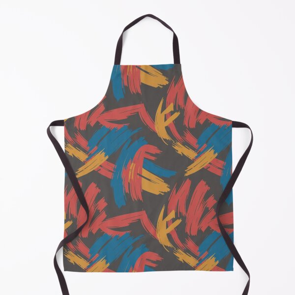Item preview, Bold Expressionist Brushstroke Pattern | Vibrant Red Blue Yellow Abstract Seamless Repeat designed and sold by Midnight Veil Designs.