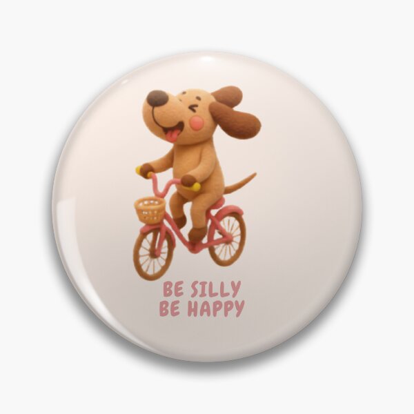 Item preview, Be Silly Be Happy Cute Funny Dog Sticker designed and sold by Siti Hoiriyah.