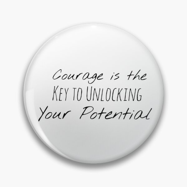 Item preview, Courage is the Key to Unlocking Your Potential – Bravery Affirmation designed and sold by Camila  Ardila.