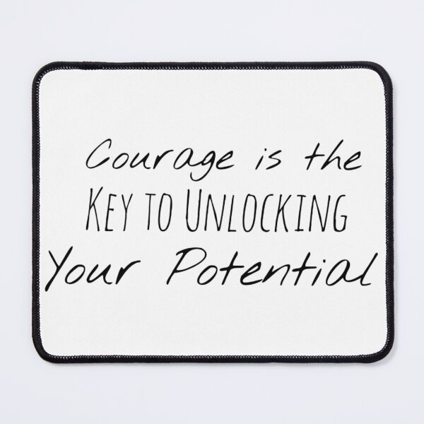 Item preview, Courage is the Key to Unlocking Your Potential – Bravery Affirmation designed and sold by Camila  Ardila.