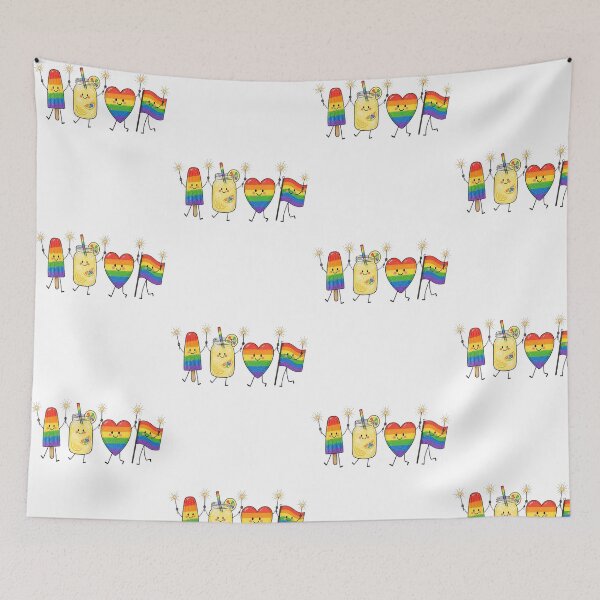 Item preview, Popsicle Summer Rainbow Heart Flag Gay LGBTQ Pride Month Flag designed and sold by ostenlee.