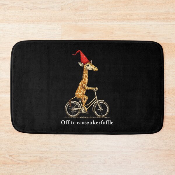 Item preview, Off To Cause A Kerfuffle Funny Giraffe On Bicycle Party Hat Design designed and sold by ostenlee.
