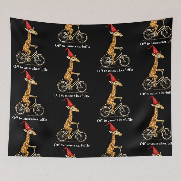 Item preview, Off To Cause A Kerfuffle Funny Giraffe On Bicycle Party Hat Design designed and sold by ostenlee.