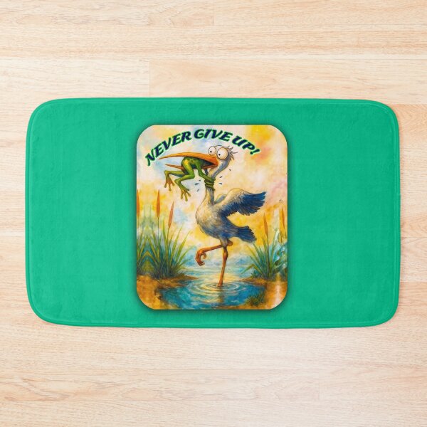 Item preview, NEVER GIVE UP! designed and sold by RISE AND SHINE.