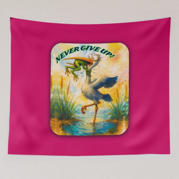Item preview, NEVER GIVE UP! designed and sold by RISE AND SHINE.