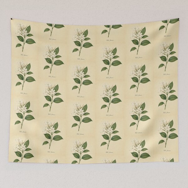 Item preview, Vintage Jasmine Botanical Flower Art Print designed and sold by NuvoraNest.