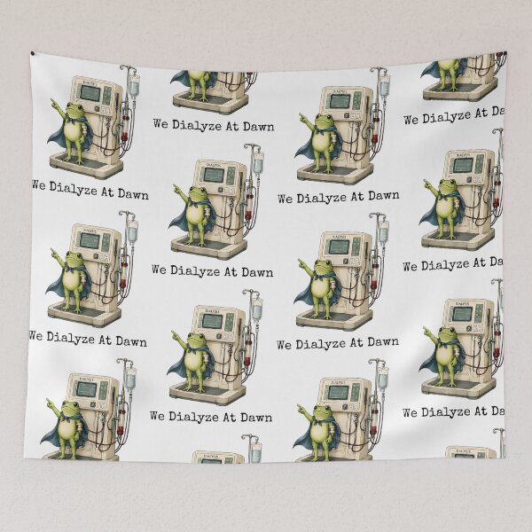 Item preview, We Dialyze At Dawn Funny Dialysis Frog Kidney Warrior Graphic designed and sold by ostenlee.